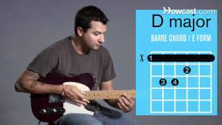 How to Play Barre Chords in D Major  Guitar Lessons [upl. by Rednael]