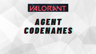 Valorant Agents CODENAMES [upl. by Ignaz463]