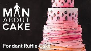 man about Ombré Fondant Ruffle Cake  Man About Cake with Joshua John Russell [upl. by Draper]