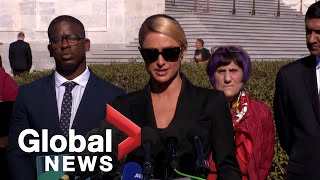 Paris Hilton shares remarks following hearing on bill to protect kids from abuse in congregate care [upl. by Kial889]