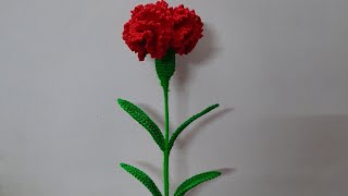 How to crochet Carnation Flower  Part2 Final Leaf Sepal amp Assembly [upl. by Oek914]