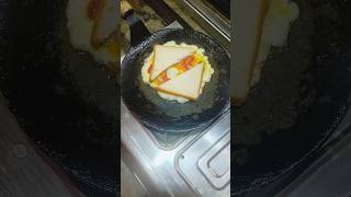 Egg cheese bread omlette shorts breakfast cooking [upl. by Oniliuqnart]