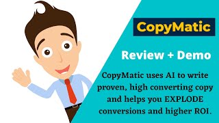 CopyMatic Review  Demo  Bonus Affordable AI Copywriting Tool 2021 [upl. by Entroc]