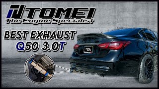 BEST EXHAUST FOR THE Q50 30t  TOMEI Expreme Ti  Install amp Review [upl. by Lenhart]