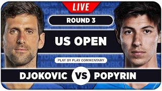 DJOKOVIC vs POPYRIN • US Open 2024 • LIVE Tennis Talk Watchalong [upl. by Neddra]