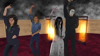 mmd playing with fire dbd sadako michael ripley and laurie [upl. by Walker]