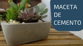 Como hacer una maceta de cemento  DIY concrete planter [upl. by Horatia]