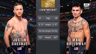 🔴 UFC 300 Justin Gaethje vs Max Holloway  Full Fight amp Highlights  Lightweight Bout [upl. by Maier559]