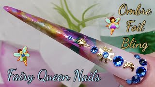 Fairy Queen MixMatched Set  EASY Dramatic Nails  Foil Ombre [upl. by Ibbed]