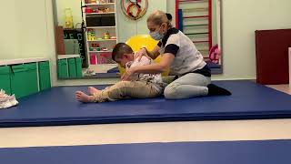 NDTBobath Physical Therapy to a quadriplegic child Cerebral palsy [upl. by Sherris530]