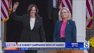 Liz Cheney campaigns with VP Kamala Harris [upl. by Gagliano]