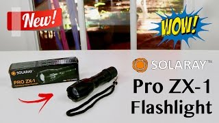 SOLARAY ❤️ PRO ZX1 Professional Series Tactical Flashlight  Review ✅ [upl. by Imelida]