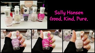 Sally Hansen Good Kind Pure  Easy Nail Art amp Review [upl. by Eahsram]