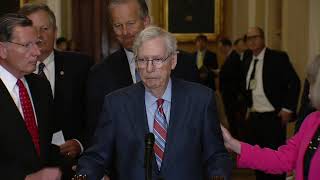 McConnell says hes fine after freezing during news conference [upl. by Neillij104]