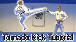 Taekwondo 360 Turning KickTornado Kick Tutorial  GNT How to [upl. by Sev565]