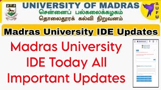 Madras University IDE June 2024 Exam And Dec Exam Revaluation ResultsPCP Assessment 👍 [upl. by Rein505]