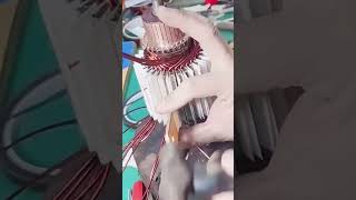 Copper coil winding process for motor rotors [upl. by Tanah418]