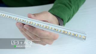 How to mount LED strip to aluminium profile and how to achieve linear effect [upl. by Chester739]