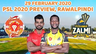 PSL 2020 Islamabad United vs Peshawar Zalmi Preview  29 February 2020  Rawalpindi [upl. by Adeehsar]