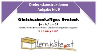 Konstruktion eines gleichschenkeligen Dreiecks 2  SWSSatz [upl. by Lambard804]