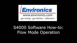 Environics S4000  Flow Mode Maintenance [upl. by Orazio]