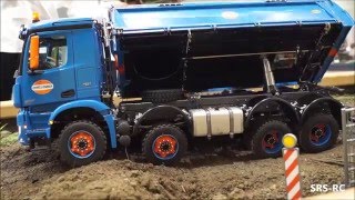 NEW ScaleART Challenger Mercedes AROCS 8x8 tipper Intermodellbau 2016 Dortmund [upl. by Acimot885]