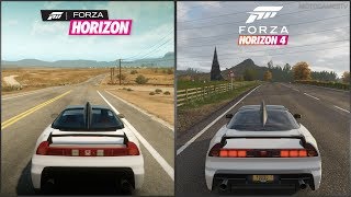 Forza Horizon vs Forza Horizon 4  2005 Honda NSXR GT Sound Comparison [upl. by Winters536]