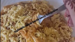 tagliatelles sauce bolonaise viande hachée صلصة البولونيز بالكفتة تيجلياتيل [upl. by Huntlee]