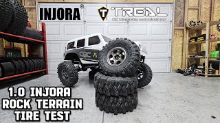 Axial Scx24 Jeep JLU Wrangler Tire Change and Test Injora 58mm Rock Terrain Tires [upl. by Eked328]