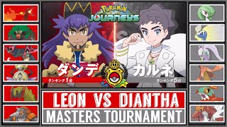 LEON vs DIANTHA  Semifinal Masters Tournament  Pokémon Journeys Battle [upl. by Leryt]