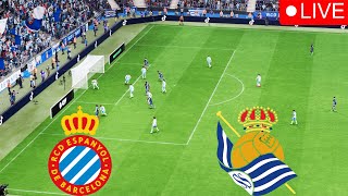 🔴LIVE  ESPANYOL vs REAL SOCIEDAD Match 2024 FC 24 [upl. by Dnomyar459]