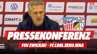 FSV TV  Pressekonferenz  FSV Zwickau  FC Carl Zeiss Jena 11 01 [upl. by Aretse693]