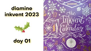 🎁 Diamine Inkvent 2023 Purple Collection 1  Fortunes Gold 🎁 [upl. by Bo]