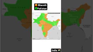 India vs Pakistan history map geography shorts [upl. by Atirahs]