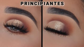 Sombras Cafes Con Brillo Dorado FACIL  PRINCIPIANTES [upl. by Butterworth256]