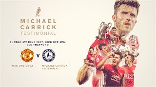 laga testimonial Manchester United vs Michael Carrick All Stars 22 Goals amp Highlights [upl. by Annawat735]