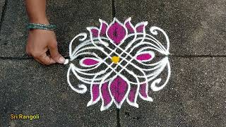 3 Easy Dhanurmasam sankranthi Muggulu  Geethala Muggulu  Dhanurmasam Rangoli designs  SriRangoli [upl. by Okime]