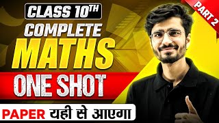 Complete MATHS in 1 Shot  Most Important Questions Part2  PYQs  Class 10th CBSE Exam [upl. by Notse]