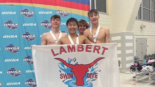 GHSA 2024 Medley Relay 3rd place Boys back on the podium 🫡 Lane 2 [upl. by Ailemac460]