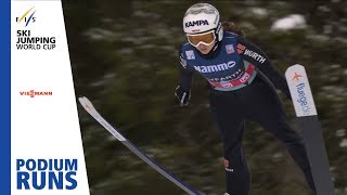 Juliane Seyfarth  Ladies Large Hill  Trondheim  RAW Air  2nd place  FIS Ski Jumping [upl. by Ajak]