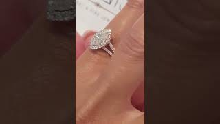 1 00Ct Marquise Lab Grown CVD Diamond Split Shank Engagement Ring customjewelry [upl. by Lila284]