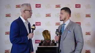 José Berríos wins his first Rawlings Gold Glove Award  66th Annual Rawlings Gold Glove Awards [upl. by Eeladnerb855]