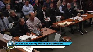 Buncombe County Board of Adjustment Meeting  Dec 11 2019 Part 1 [upl. by Erdnaet]