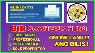 1701Q  2551Q How to File ITR 1st Quarter Online [upl. by Heidy945]