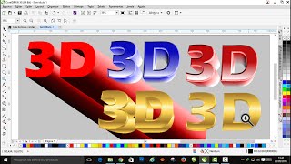 Curso de CorelDraw X8ferramenta 3d efeitos de chanfradura e iluminaçãoaula 79 [upl. by Jaquelin]