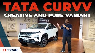 Tata Curvv Creative Plus S amp Pure Plus S Variant Details  Rs 1169 Lakh  Many Features [upl. by Aramal]