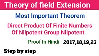 Direct product of finite number of nilpotent group is nilpotent [upl. by Randall]