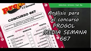 Progol Media Semana 667  Análisis completo [upl. by Carce]