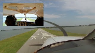 Dauphin Island Airport Landing Piper Warrior 4R9  Runway 12 [upl. by Enait]