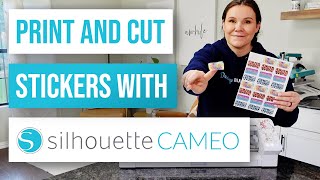 🤩 How to Print and Cut Stickers with Silhouette Cameo [upl. by Draillih846]